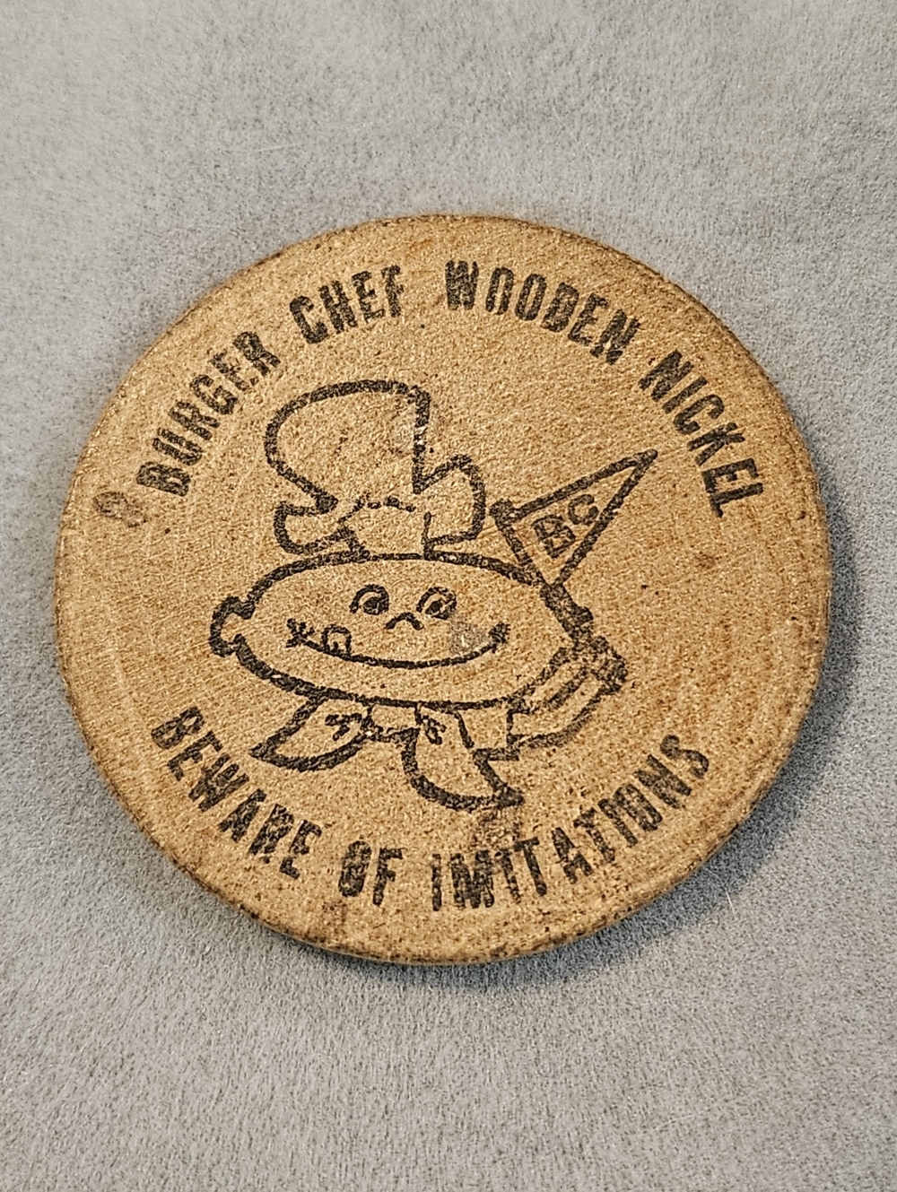Vintage 50s 60s Wooden Nickel Decorative Token